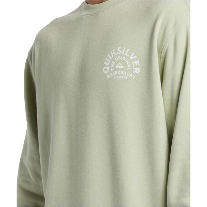 2024 Quiksilver Mens Graphic Sweatshirt AQYFT03398 - Desert Sage